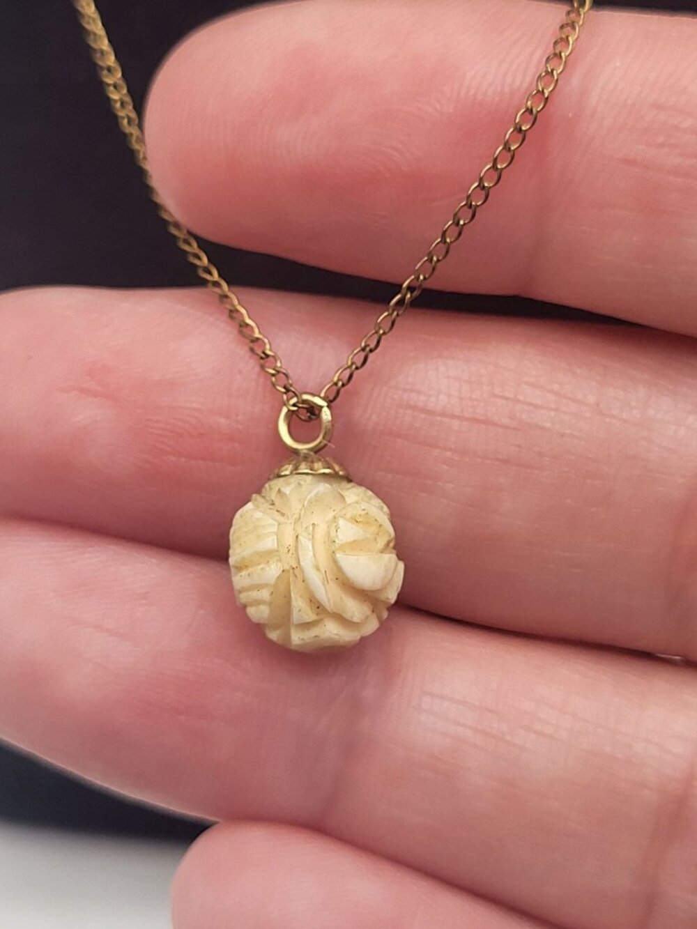 SARAH COVENTRY 12K Gold Filled 1970's Dainty pendant necklace Vintage 16" - Picture 2 of 7